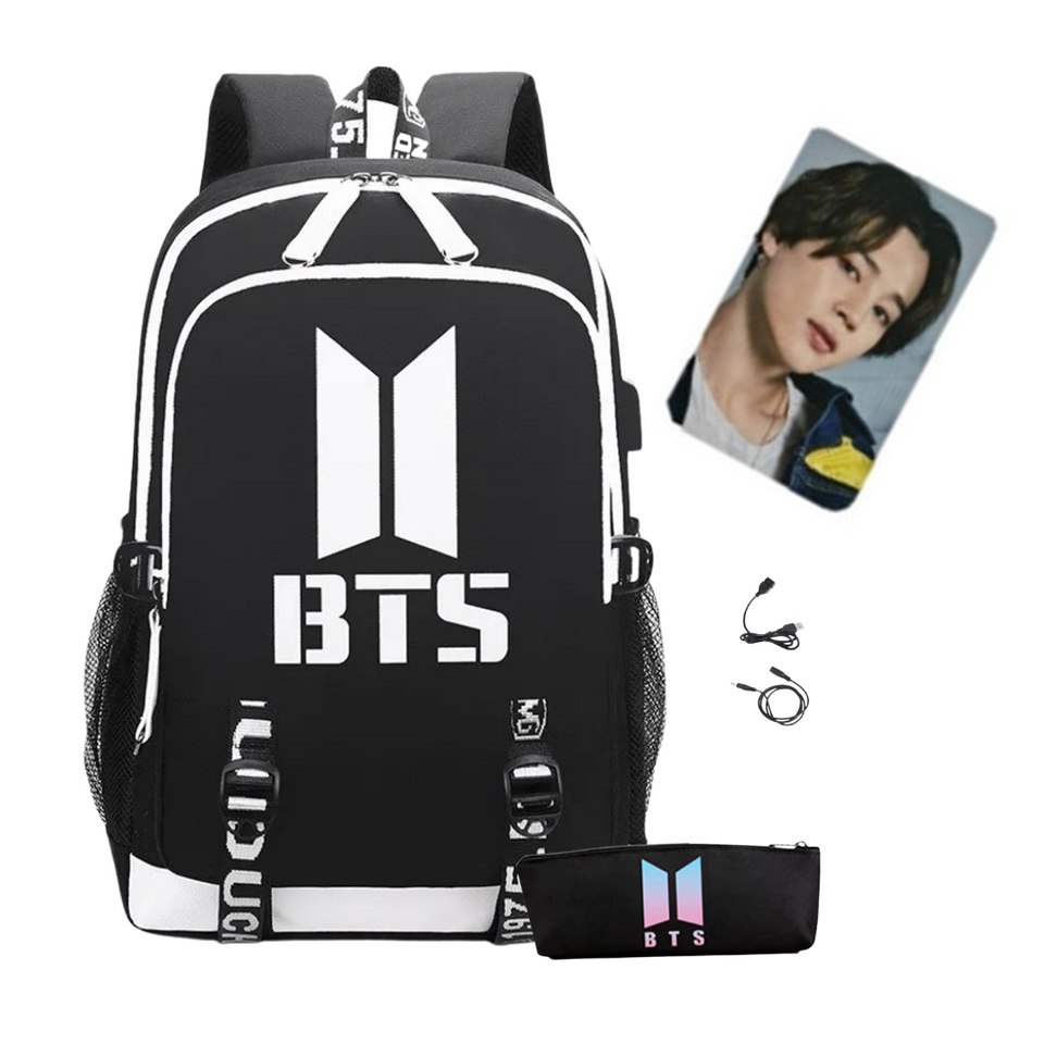 MOCHILA CASUAL KPOP BTS - NEGRO